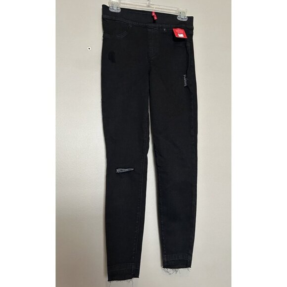 NEW Spanx denim legging jean jegging distressed black skinny stretch Small - Picture 5 of 16